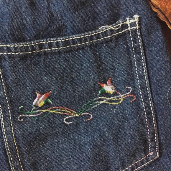 Vintage high waist denim shorts 1970’s - Picture 4 of 7